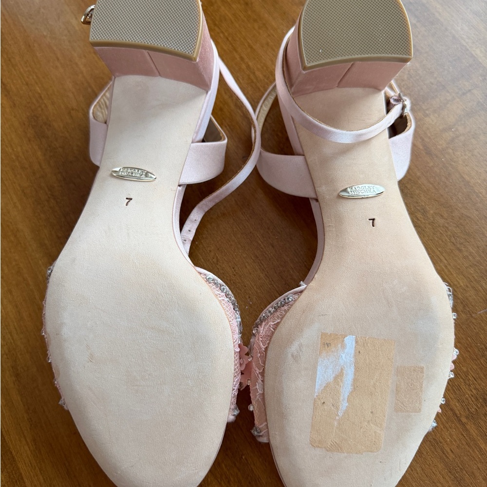 Badgley Mischka Blush Bridal Embellished Heels - Picture 4 of 4